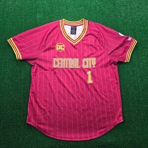 DC Comics The Flash Central City Jersey Mens XL Pinstriped Box Lunch #1 Allen